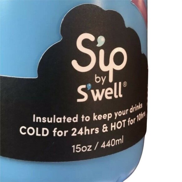 Sip by Swell Water Bottle 15oz Blue Stainless Steel Insulated Confetti Candy - Picture 4 of 4